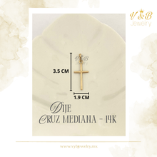 Cargar imagen en el visor de la galería, Dije Cruz Mediana - 14K
