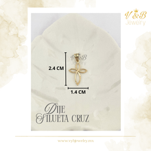 Cargar imagen en el visor de la galería, Dije Silueta Cruz - 18K
