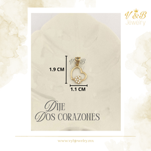 Cargar imagen en el visor de la galería, Dije Dos Corazones - 18K
