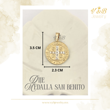 Cargar imagen en el visor de la galería, Dije de Medalla San Benito - 18K

