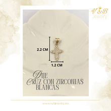 Cargar imagen en el visor de la galería, Dije Cruz Zirconias Blancas

