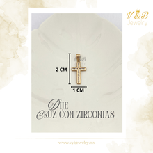 Cargar imagen en el visor de la galería, Dije Cruz con Zirconias
