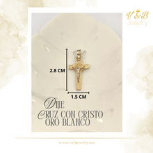 Cargar imagen en el visor de la galería, Dije Cruz con Cristo O. Blanco
