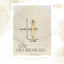 Cargar imagen en el visor de la galería, Dije Cruz Inflada Lisa
