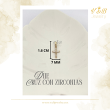 Cargar imagen en el visor de la galería, Dije Cruz con Zirconias
