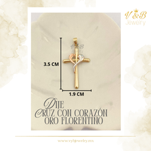 Cargar imagen en el visor de la galería, Dije Cruz con Corazón O. Florentino
