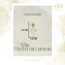 Cargar imagen en el visor de la galería, Dije Silueta Cruz Mediana

