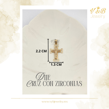 Cargar imagen en el visor de la galería, Dije Cruz con Zirconias

