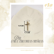 Cargar imagen en el visor de la galería, Dije Cruz Zirconias Negras
