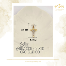 Cargar imagen en el visor de la galería, Dije Cruz con Cristo O.Blanco
