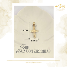 Cargar imagen en el visor de la galería, Dije Cruz con Zirconias
