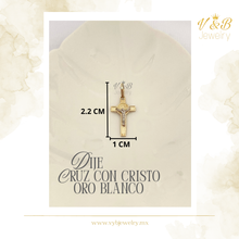 Cargar imagen en el visor de la galería, Dije Cruz con Cristo O. Blanco

