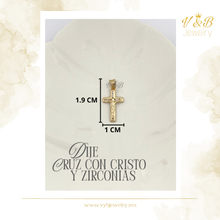 Cargar imagen en el visor de la galería, Dije Cruz con Cristo y Zirconias
