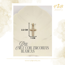 Cargar imagen en el visor de la galería, Dije Cruz Zirconias Blancas
