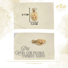 Cargar imagen en el visor de la galería, Dije Hoja Paloma - Espíritu Santo
