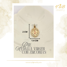 Cargar imagen en el visor de la galería, Dije Medalla Virgen O. Rosa

