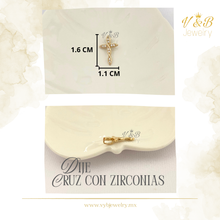 Cargar imagen en el visor de la galería, Dije Cruz con Zirconias
