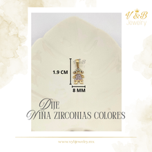 Cargar imagen en el visor de la galería, Dije Niña Zirconias Colores
