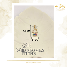 Cargar imagen en el visor de la galería, Dijes de Niñ@ Zirconias de Colores
