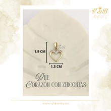 Cargar imagen en el visor de la galería, Dije Corazón con Zirconias
