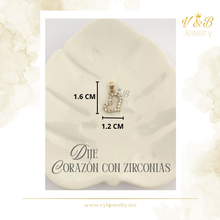 Cargar imagen en el visor de la galería, Dije Corazón con Zirconias
