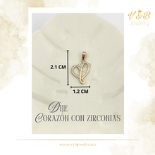 Cargar imagen en el visor de la galería, Dije Corazón con Zirconias
