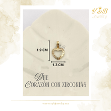Cargar imagen en el visor de la galería, Dije Corazón con Zirconias
