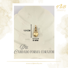 Cargar imagen en el visor de la galería, Dije Candado forma Corazón
