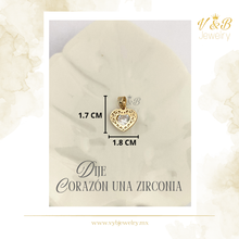 Cargar imagen en el visor de la galería, Dije Corazón Una Zirconia
