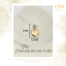 Cargar imagen en el visor de la galería, Dije Corazón Inflado Plano

