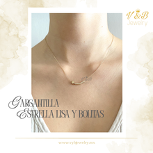 Cargar imagen en el visor de la galería, Gargantilla Estrella Lisa y Bolitas
