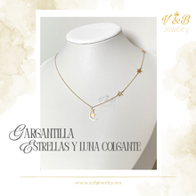 Cargar imagen en el visor de la galería, Gargantilla Estrellas y Luna Colgante
