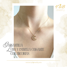 Cargar imagen en el visor de la galería, Gargantilla Luna y Estrella Colgante
