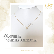 Cargar imagen en el visor de la galería, Gargantilla Estrella con Zirconias
