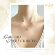 Cargar imagen en el visor de la galería, Gargantilla Estrella con Zirconias

