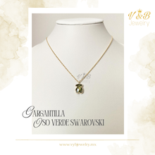 Cargar imagen en el visor de la galería, Gargantilla Oso Verde Swarovski
