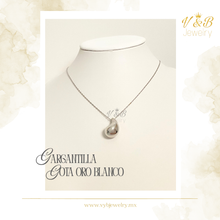 Cargar imagen en el visor de la galería, Gargantilla Gota Oro Blanco
