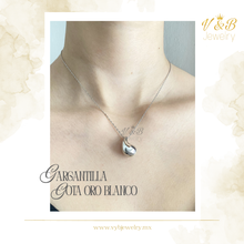 Cargar imagen en el visor de la galería, Gargantilla Gota Oro Blanco
