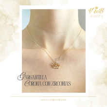 Cargar imagen en el visor de la galería, Gargantilla de Corona con Zirconias
