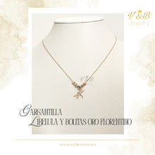 Cargar imagen en el visor de la galería, Gargantilla Libelula y Bolitas

