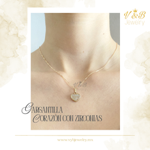Cargar imagen en el visor de la galería, Gargantilla Corazón con Zirconias
