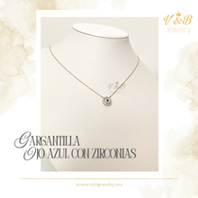 Cargar imagen en el visor de la galería, Gargantilla Ojo Turco con Zirconias
