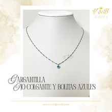 Cargar imagen en el visor de la galería, Gargantilla Ojo y Bolitas Azules
