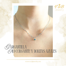 Cargar imagen en el visor de la galería, Gargantilla Ojo y Bolitas Azules
