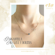 Cargar imagen en el visor de la galería, Gargantilla Ojo Turco con Bolitas
