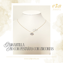 Cargar imagen en el visor de la galería, Gargantilla Ojo Con Pestañas ZIrconias
