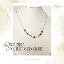 Cargar imagen en el visor de la galería, Gargantilla Ojos Turcos de Colores

