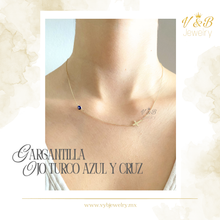 Cargar imagen en el visor de la galería, Gargantilla Cruz y Ojo Turco Chico
