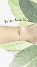 Cargar imagen en el visor de la galería, Pulsera con Turmalina Verde
