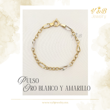 Cargar imagen en el visor de la galería, Pulso Oro blanco y Amarillo
